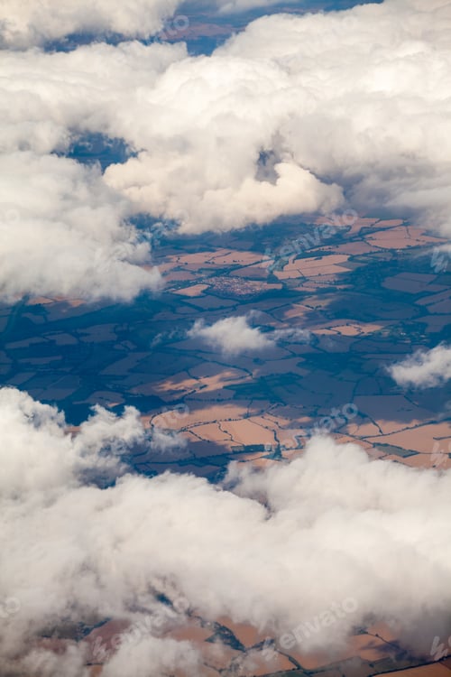 Preview: Beautiful, Dramatic Clouds And Sky Viewed From The Plane. High Resolution And Quality
