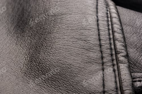 Preview: Old Vintage Genuine Soft Black Leather Texture Background, Top Layer With Pores And Scratches