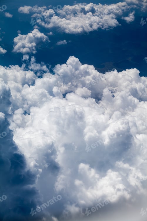 Preview: Beautiful, Dramatic Clouds And Sky Viewed From The Plane. High Resolution And Quality