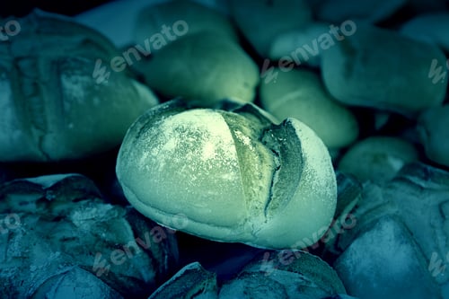 Preview: Artisan Bread, Detail Of Baked Bread On The Street