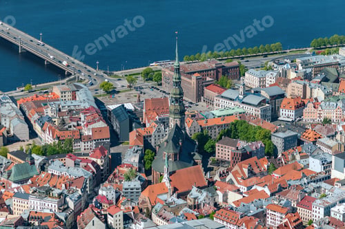 Preview: Aerial View Over The Riga Old City