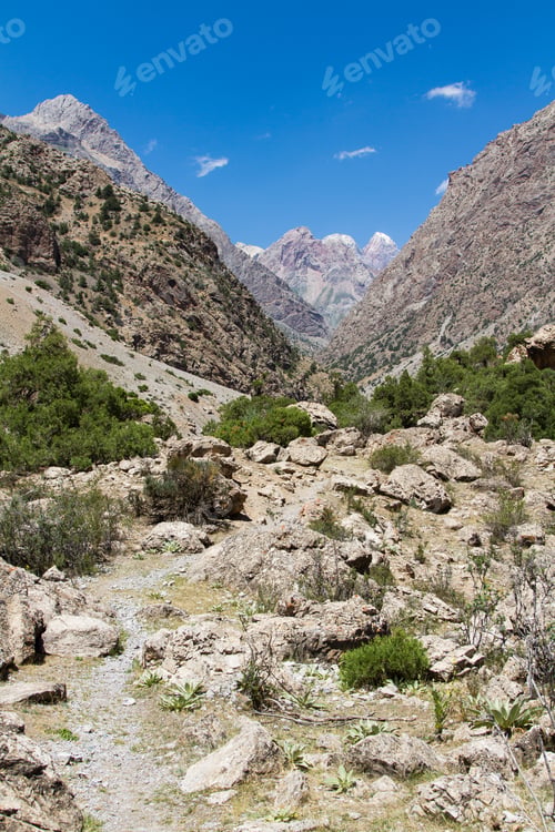 Preview: Mountain Landscape Of Fan Mountains In Summer, Tajikistan, Central Asia