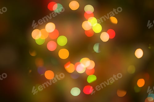Preview: Abstract Circular Lights Blurred Holiday Background Of Christmas Light