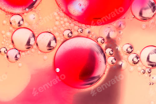 Preview: Abstract, Colorful Composition With Oil, Water And Ink