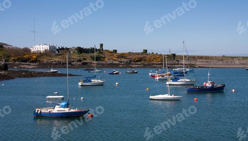 Preview: Holyhead Harbour Breakwater And Boats Anglesey North Wales