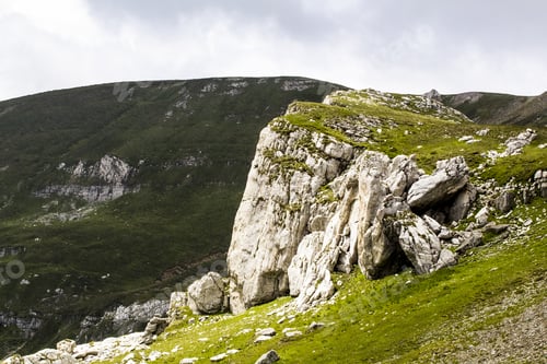 Preview: Landscape From Bucegi Mountains, Part Of Southern Carpathians In Romania In A Very Foggy Day