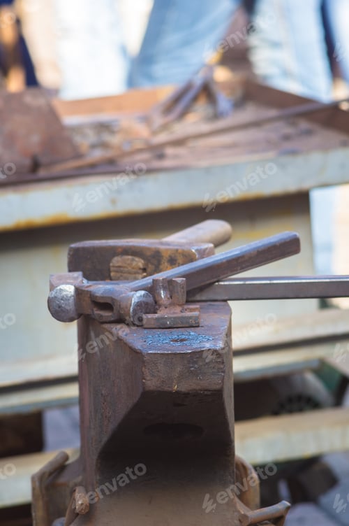 Preview: Blacksmith Tools And Fixtures For Hand Forged Metal, Close-Up