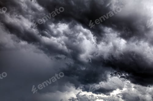 Preview: Dark And Dramatic Storm Clouds Area Background