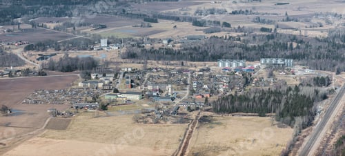 Preview: Aerial View Over The Small Parish And River