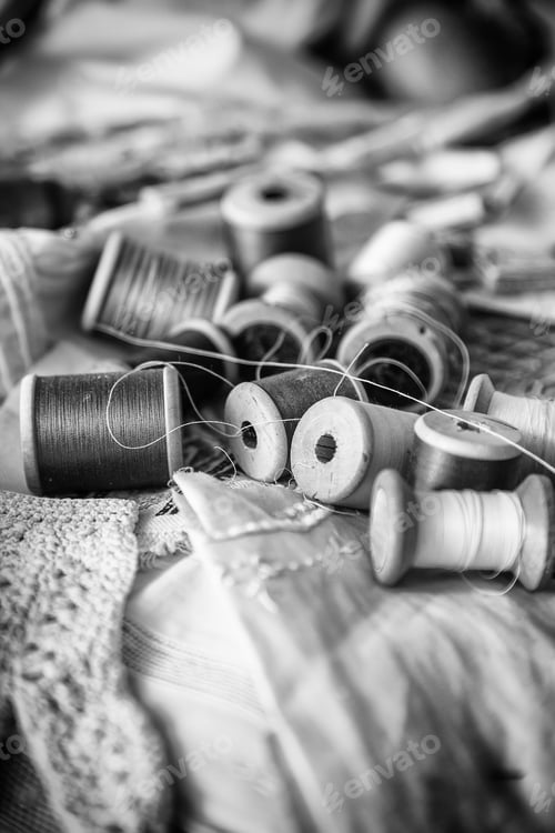 Preview: Old Sewing Threads, Objects For Sewing Clothes