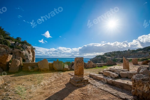 Preview: The Ancient Temple Of Hera With Seaview On The Gulf Beside The Heraion Cape Near Perachora Village