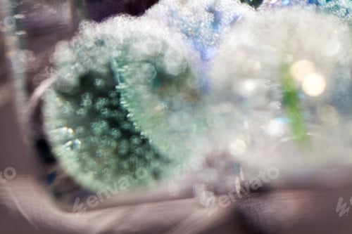 Preview: Abstract Underwater Composition With Colorful Glass Balls, Bubbles And Light