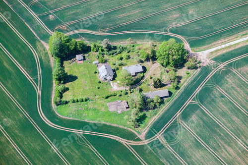 Preview: Aerial View Over The Rural Fields
