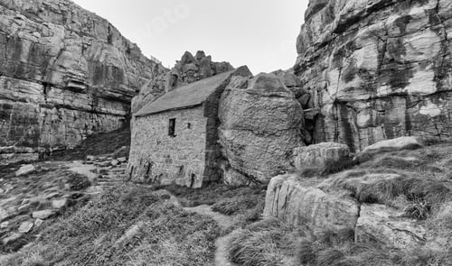 Preview: St Govan'S Chapel, An Ancient Welsh Religious Site Built Into A Cleft In The Cliffs, In