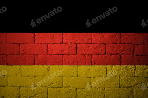 Preview: Flag With Original Proportions. Closeup Of Grunge Flag Of Germany