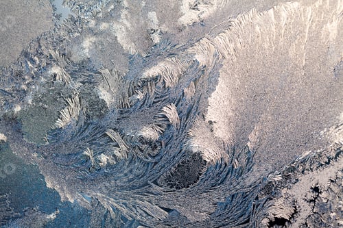 Preview: Ice Flowers On Glass - Texture And Background. High Resolution And Sharp, Beautiful Details