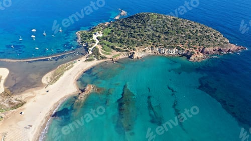Preview: Aerial Bird'S Eye View Photo Taken By Drone Of Tropical Seascape And Sandy Beach