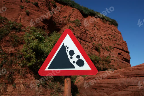 Preview: Falling Rock Sign By Cliff