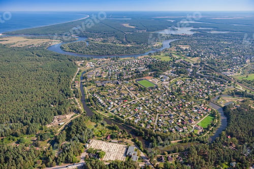 Preview: Aerial View Over The Carnikava Village