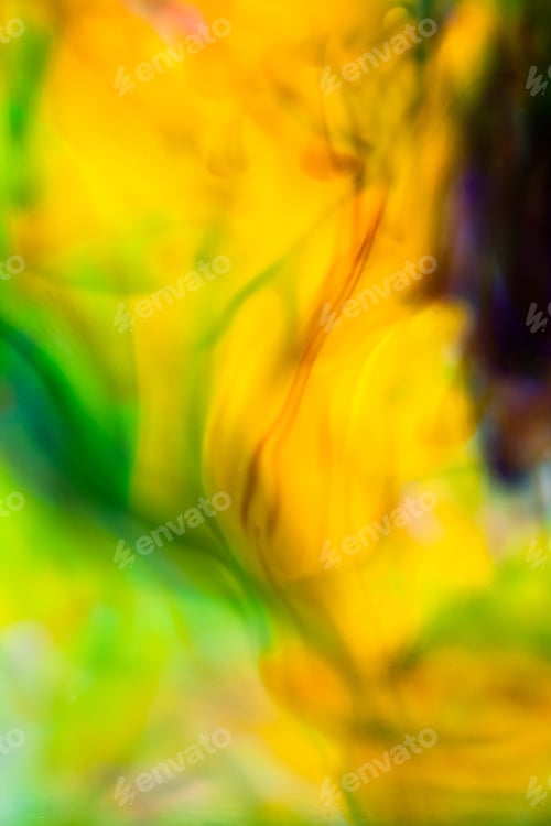 Preview: Abstract Defocused Composition With Ink And Small Bubbles. Beautiful Background, Texture And Colors