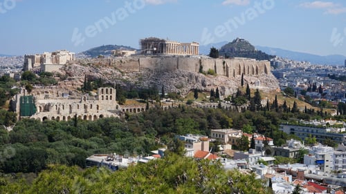 Preview: Photo From Famous Philopapos Hill With Views To Iconic Acropolis And The Parthenon, Attica, Greece