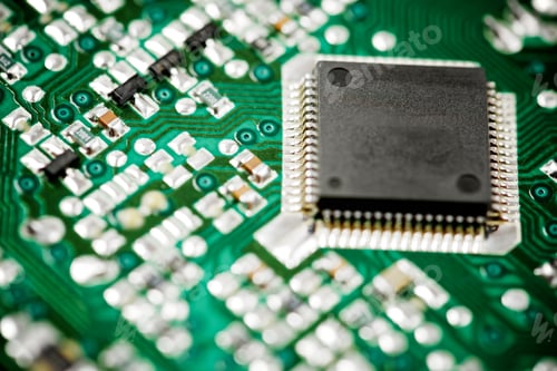 Preview: Chip Close Up On A Integrated Circuit.