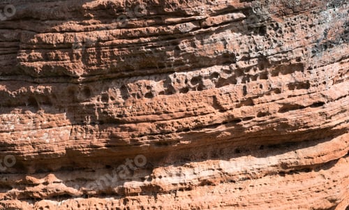 Preview: Red Sedimentary Eroded Sandstone Rock Face