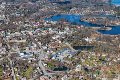 Preview: Aerial View Over The Aluksne City (Latvia)