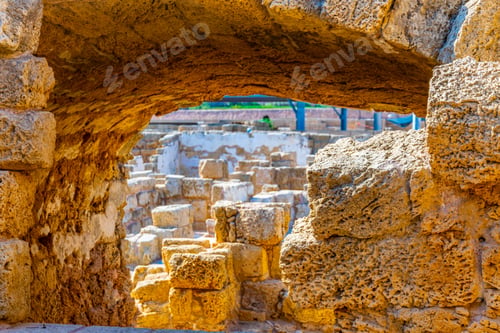 Preview: Ruins Of Ancient Bathhouse At Caesarea In Israel