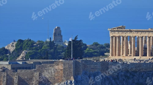 Preview: Extreme Zoom Photo Of Iconic Acropolis Hill And The Parthenon As Seen From Lycabettus Hill, Athens