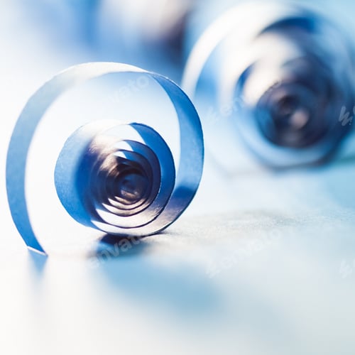 Preview: Macro, Abstract, Background Picture Of Blue Paper Spirals On Paper Background