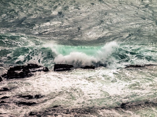 Preview: Splashing Waves On The Rocky Coastline Of The Straits Of Gibraltar