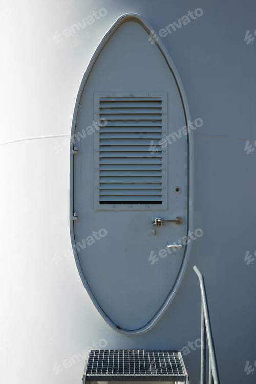 Preview: Entrance To A Windmill For Electric Power Production, Zaragoza Province, Aragon, Spain.