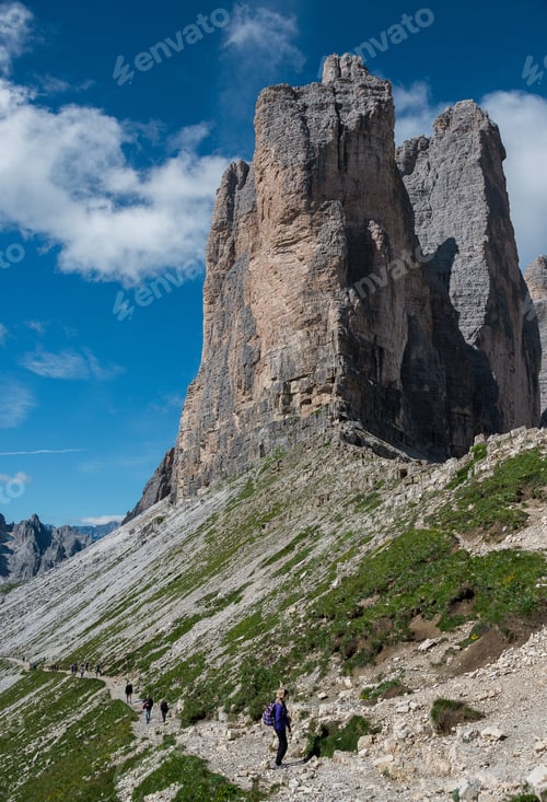 Preview: Beautiful Mountain Panorama In Tre Cime Di Lavaredo In Dolomites, Italy