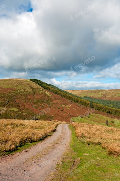 Preview: Autumn Landscape In The Black Mountains Of England And Wales.