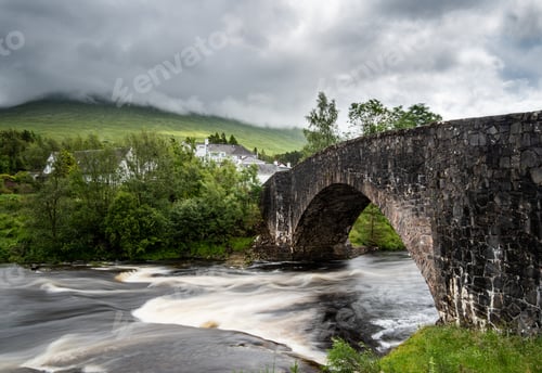 Preview: The Bridge Of Orchy In Argyll And Bute With The River Orchy In The Central Highlands Of Scotland