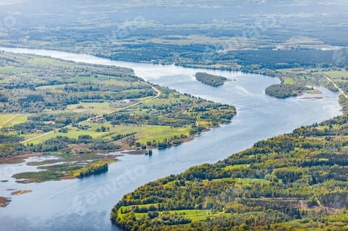 Preview: Aerial View Over The River Daugava (Latvia)