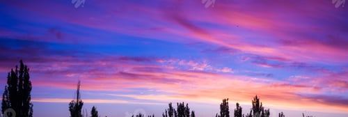 Preview: Landscape With Dramatic Light - Beautiful Golden Sunset With Saturated Sky And Clouds.