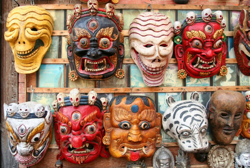 Preview: Colourful Masks On Sale In Kathmandu Nepal