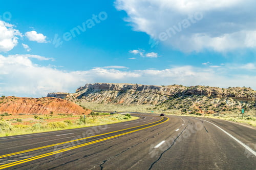 Preview: Road In The Desert. Traveling In Arizona By Car