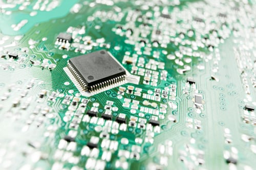 Preview: Chip Close Up On A Integrated Circuit.