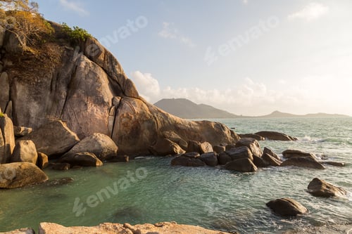 Preview: Grandmother And Grandfather Rocks Mountain Natural On Koh Samui In Lamai Beach Thailand