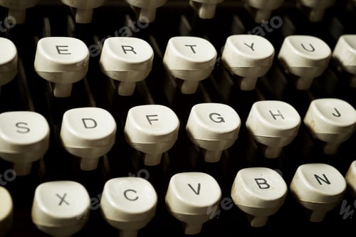 Preview: Detail Of The Keyboard Of An Old Typewriter.