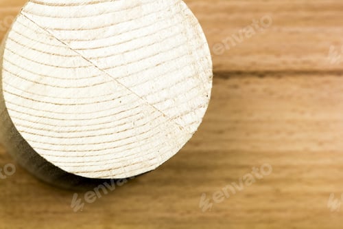 Preview: Wooden Log End Grain on Wooden Background
