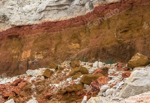 Preview: Striped Sedimentary Layer Cliffs At Hunstanton, Norfolk, Uk