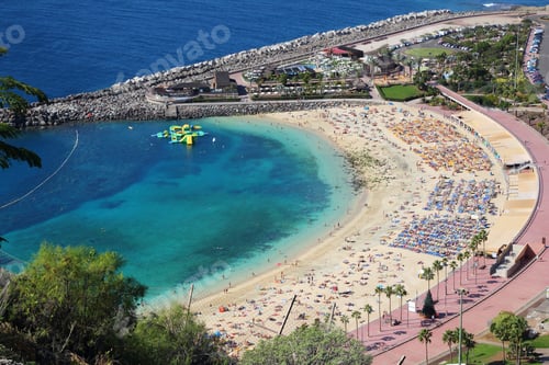 Preview: Amadores Beach, Gran Canaria, Spain. Tourist Resort Area.