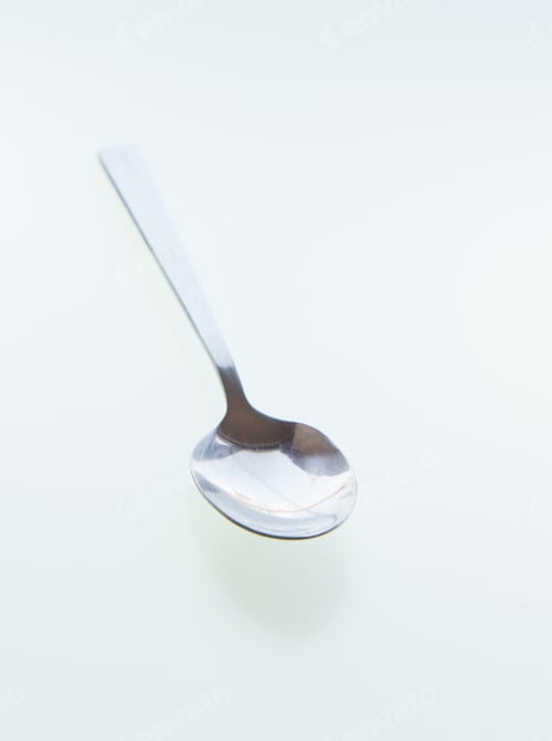 Preview: Small Silver Stainless Steel Spoon Isolated On White Background