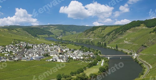Preview: Wine Village Of Trittenheim At Mosel River,Rhineland-Palatinate,Germany