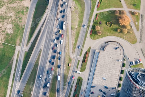 Preview: Aerial View Over The Urban Area In Riga City