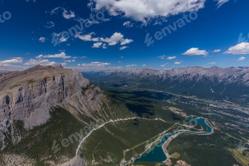 Preview: Rocky Mountains From The Top Of Ha Ling Peak, Kananaskis, Canada